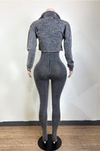 Load image into Gallery viewer, Luxe Cropped Jacket &amp; Jumpsuit Set(black)