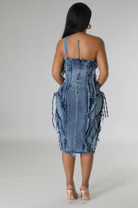 Distressed Denim Dress