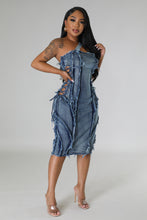 Load image into Gallery viewer, Distressed Denim Dress