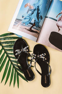 MIDNIGHT BLACK STUDDED SANDALS