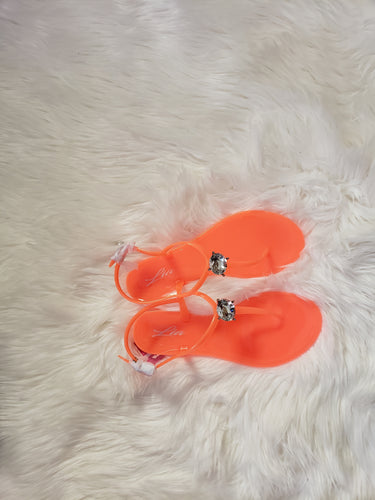 Neon Orange Sandals