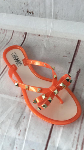 Orange Jelly Sandals