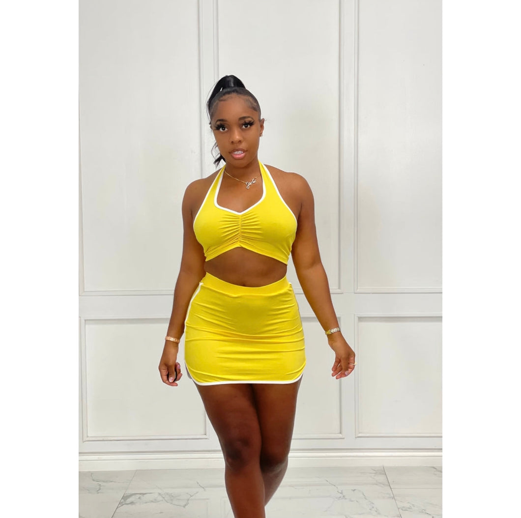 BASIC SKIRT SET YELLOW