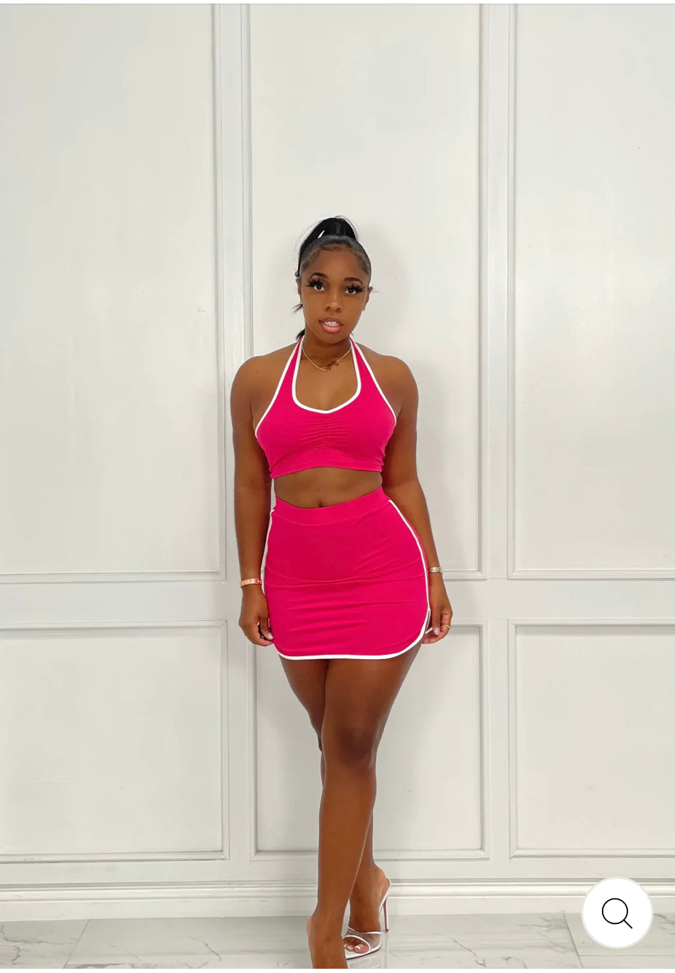 BASIC SKIRT SET PINK