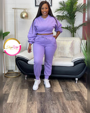 Load image into Gallery viewer, Stella Cropped Joggers Set(Lavender)