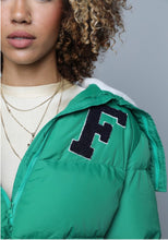 Load image into Gallery viewer, Crop Puffer Jacket(Green)