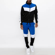 Load image into Gallery viewer, Color Block Track Suit set - Royal BLUE