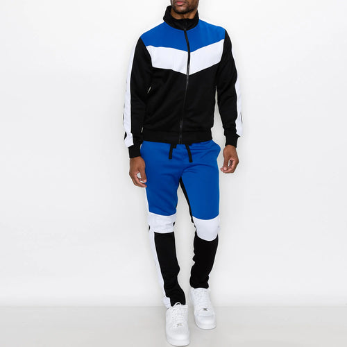 Color Block Track Suit set - Royal BLUE