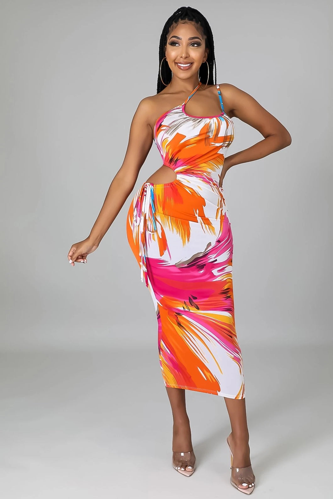 Orange Burst Dress