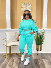 Load image into Gallery viewer, Stella Cropped Joggers(Mint)
