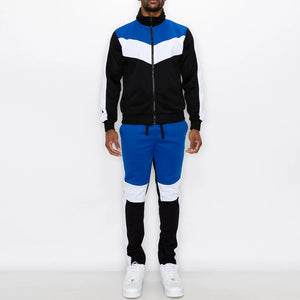 Color Block Track Suit set - Royal BLUE