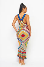 Load image into Gallery viewer, Multi-color Crochet Dress