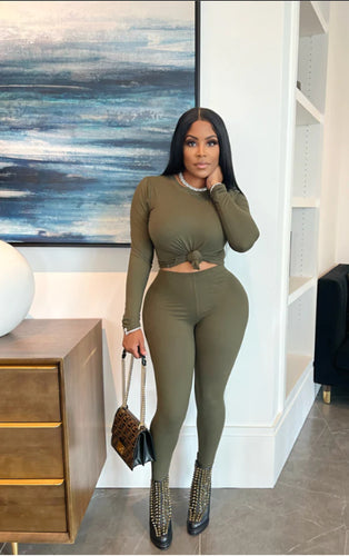 Essential Set Round Neck(Olive)