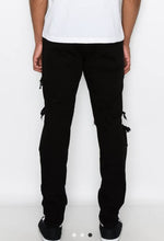 Load image into Gallery viewer, Distressed Black Denim