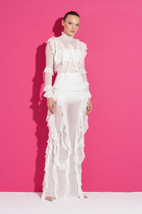 Off-White Mesh Dress